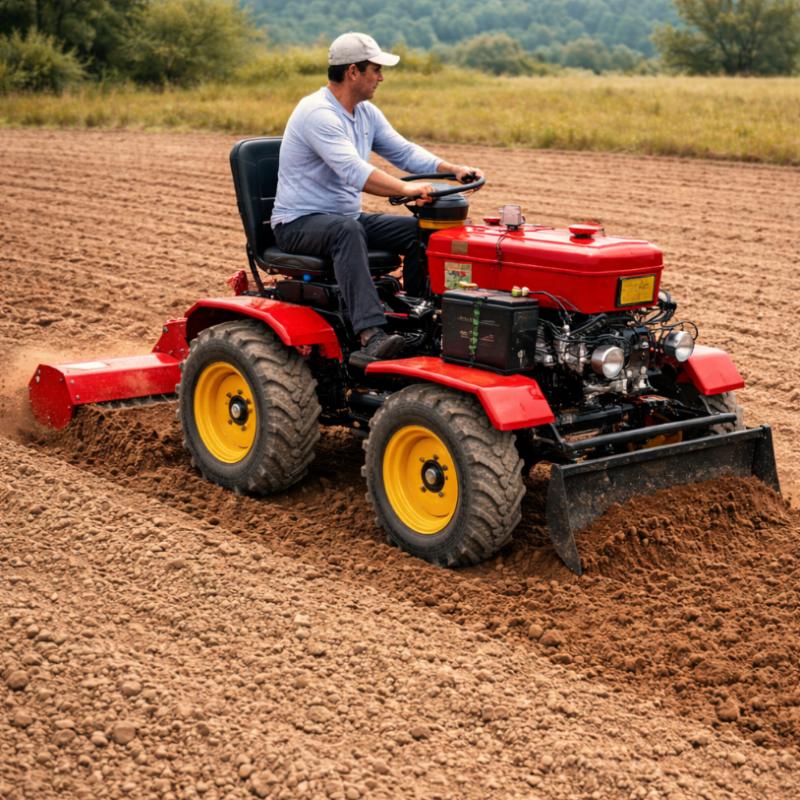 Farming Pump For Agriculture - カスタマイズされた25馬力ミニホイールトラクター（フロントドーザー＆ロータリーティラー付き） | 多機能農業用耕運機ディーゼルパワー4WDファーム