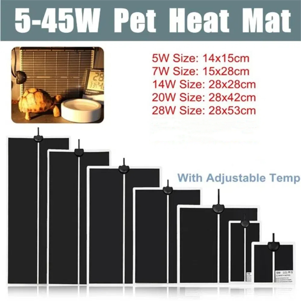 Seedling Heat Mat - 5～28W 苗床ヒートマット 防寒 220V～240V 発芽促進 温度調節機能付き