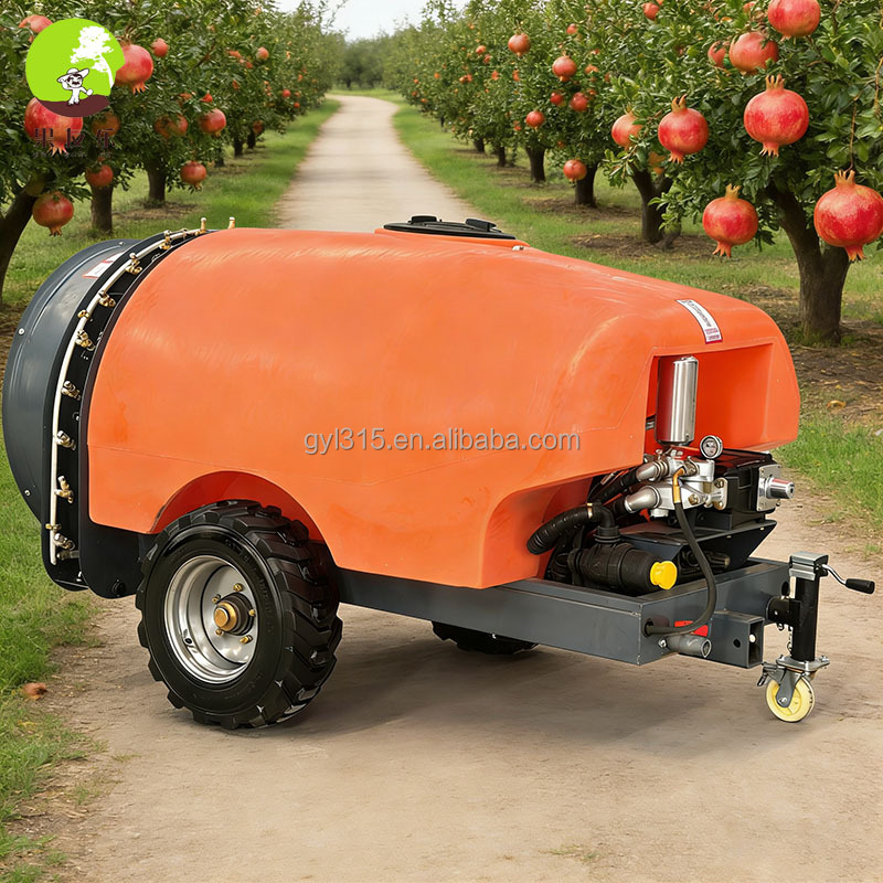 Orchard Sprayer Tractor - 凌峰1000L農業用ポンプ噴霧器 高効率四輪トラクター牽引式高圧22m散布幅 果樹園向け