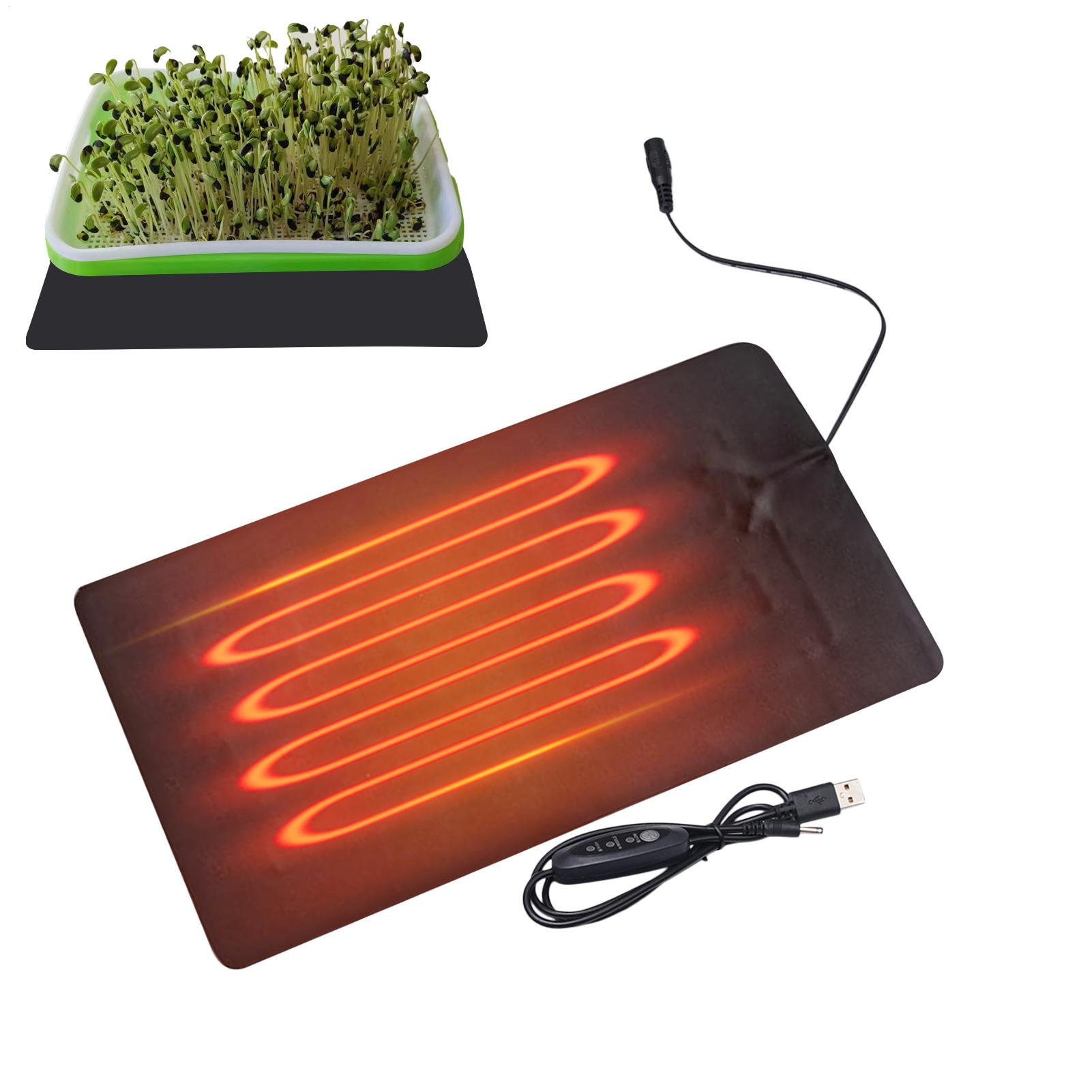 Seedling Heat Mat - 8.5 ワット USB 苗ヒートマット 3 調整可能な温度植物加熱マット種子開始醸造育種温室