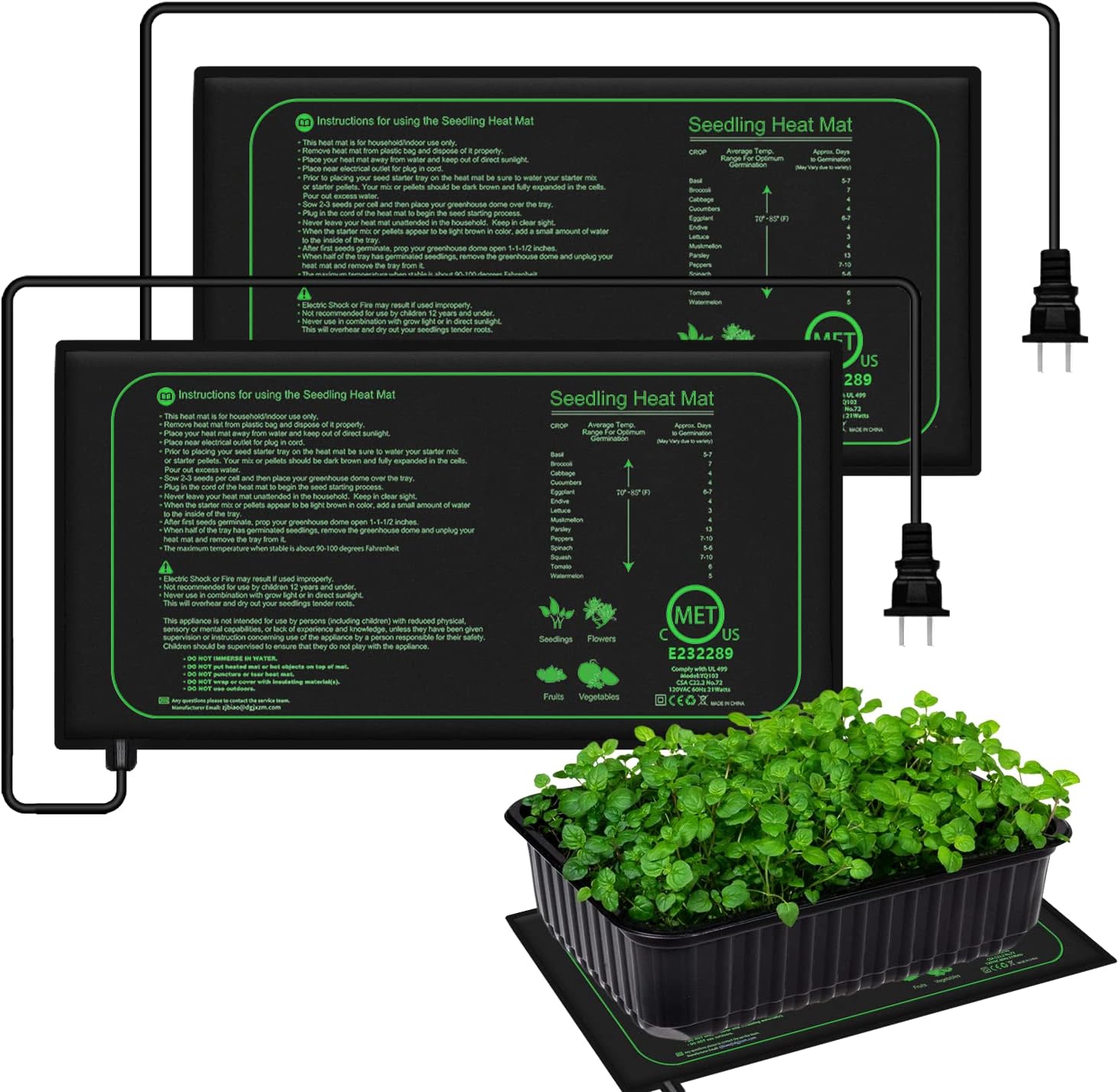 Seedling Heat Mat - 10/25/50 センチメートル苗ヒートマット屋内植物発芽防水加熱パッド繁殖クローンスターターマット EU/米国/英国プラグ