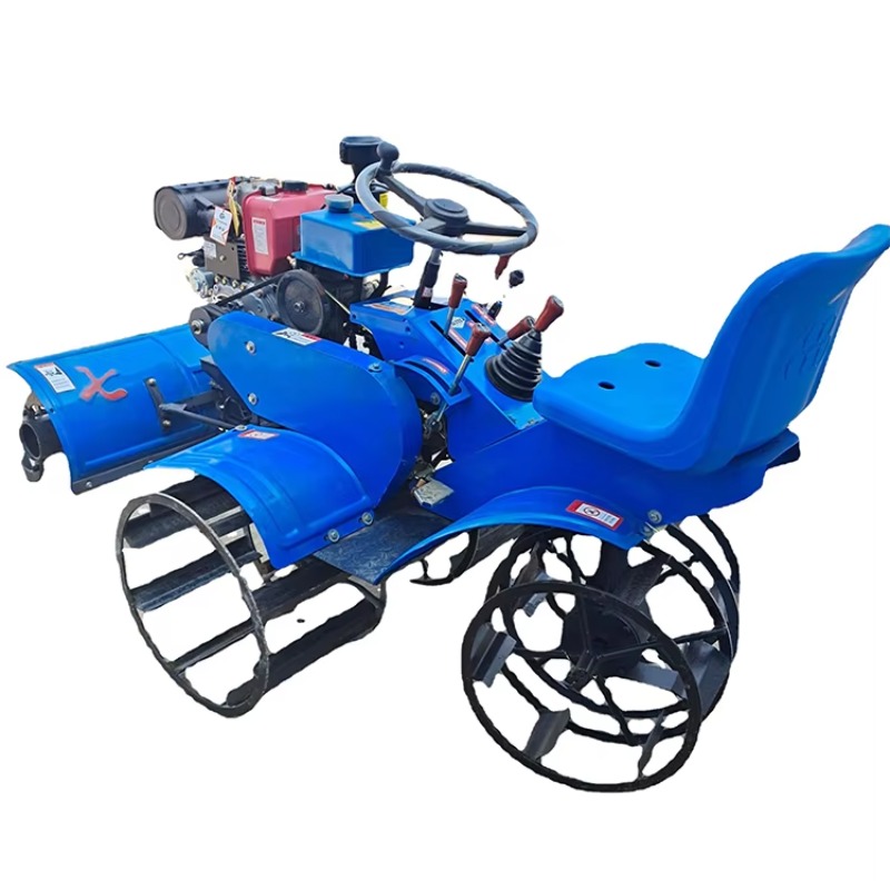 Agriculture Farming Rice - 稲作用ディーゼル式手押し除草機/農業用多機能稲作ロータリー耕耘機