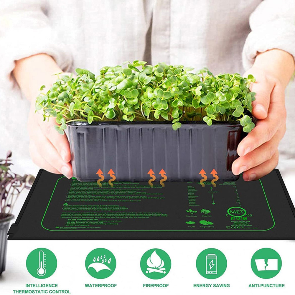 Seedling Heat Mat - 屋内植物用ハイドロポニック加熱マット、苗ヒートマット、防水ウォームパッド、発芽防食、7w
