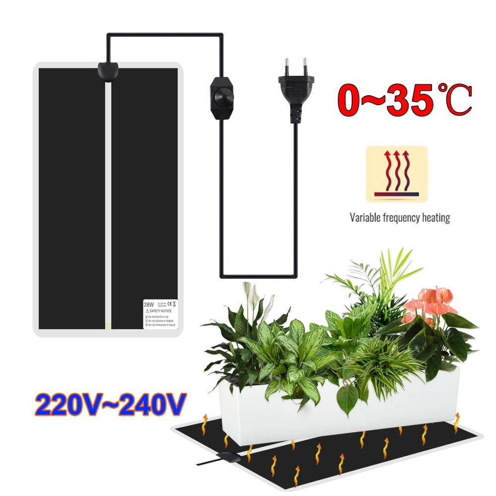 Seedling Heat Mat - 5～28W苗床ヒートマット、防寒、220V～240V、発芽促進、保温パッド、温度調節機能付き、植物種子用