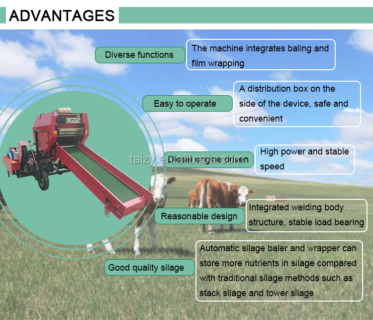 2026年販売 2026全自動ディーゼルエンジン搭載 丸型藁 - Silage Baler Machine のレビューと価格