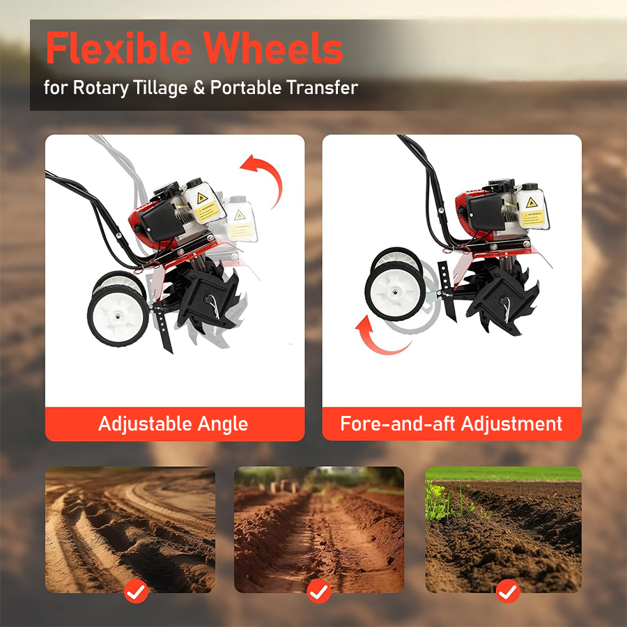 タンフルガソリン式マイクロ耕運機ミニ多機能ロータリーティラー - Agriculture Farming Equipments のレビューと価格