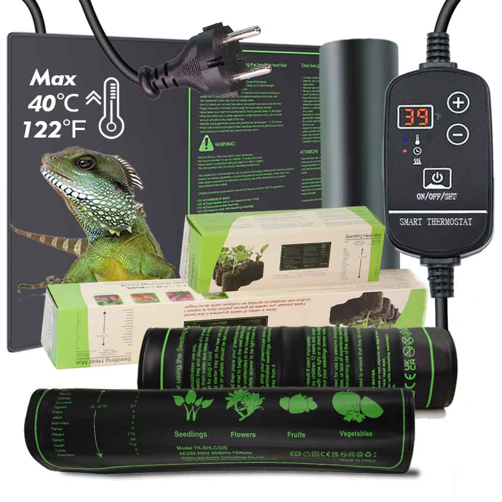 防水爬虫類加熱マット,7〜100W,16〜40 ℃ の植物加 - Seedling Heat Mat のレビューと価格