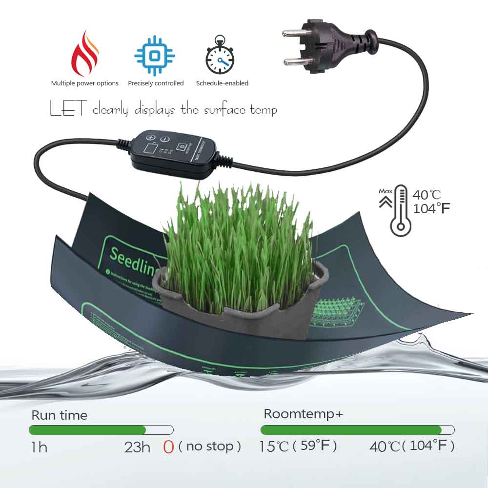 防水爬虫類加熱マット,7〜100W,16〜40 ℃ の植物加 - Seedling Heat Mat のレビューと価格