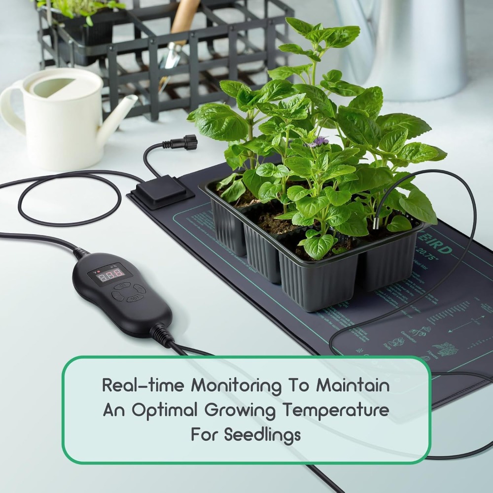 4パック苗用ヒートマット デジタルサーモスタットコントローラ - Seedling Heat Mat のレビューと価格