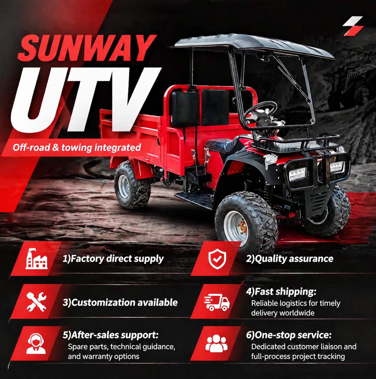 お手頃価格の4x4駆動農業用ATV UTV多用途車両（農業貨 - Agriculture Farming Working Model のレビューと価格