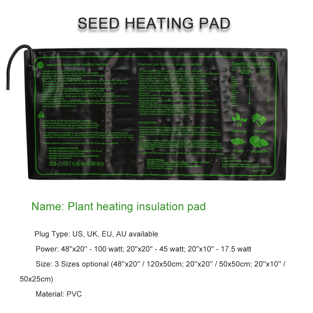 苗加熱パッド3サイズ防水種子植物発芽再現クローニングスタータ - Seedling Heat Mat のレビューと価格