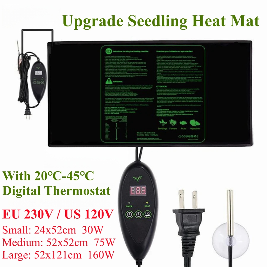 3 サイズアップグレード苗ヒートマット防水ヒートパッド 20 - Seedling Heat Mat のレビューと価格