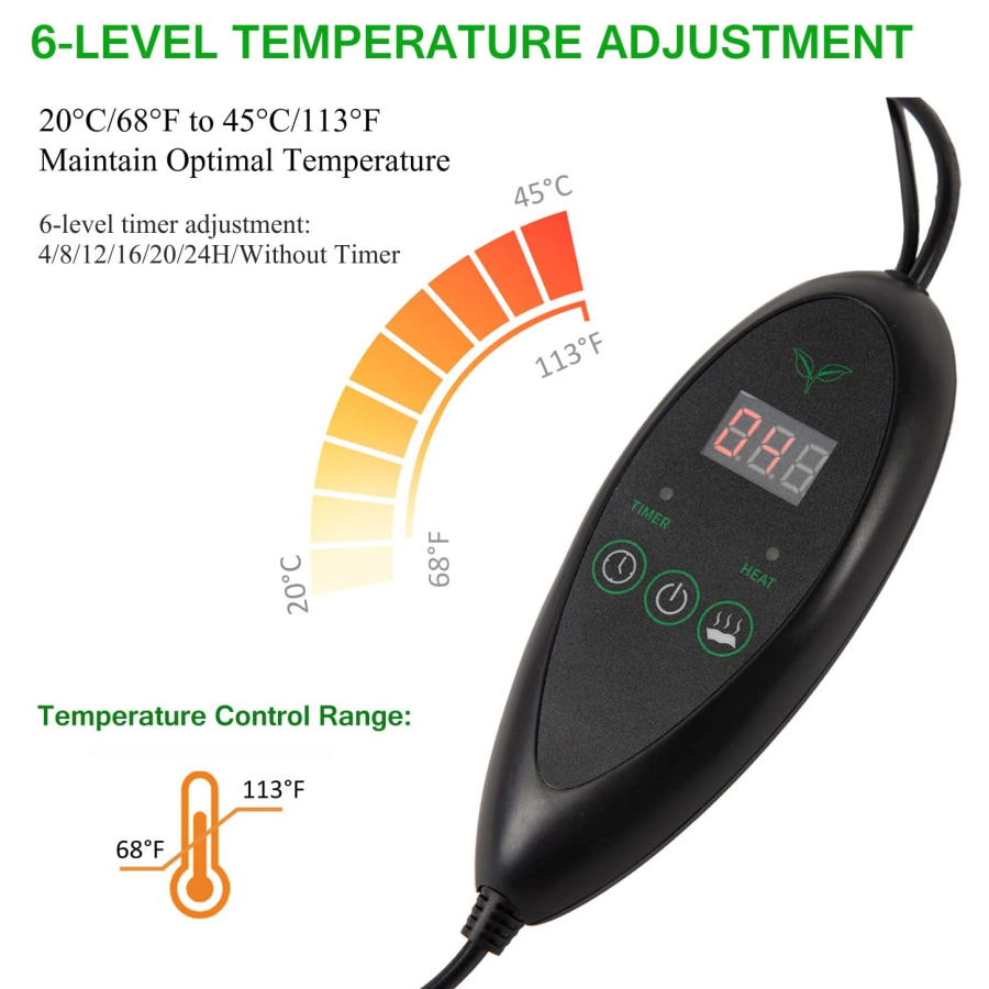 3 サイズアップグレード苗ヒートマット防水ヒートパッド 20 - Seedling Heat Mat のレビューと価格