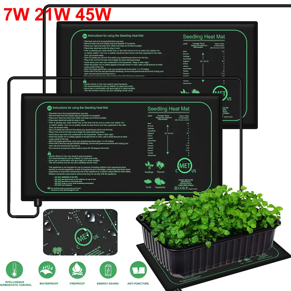 10/25/50CM 苗床ヒートマット 室内植物発芽用 防水 - Seedling Heat Mat のレビューと価格