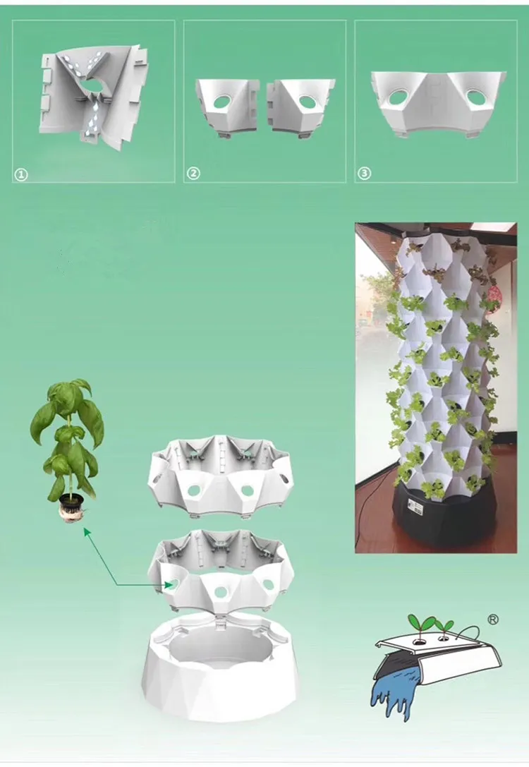 農業用温室垂直農法エアロポニックスシステム水耕栽培タワーガー - Hydroponic Farming Agriculture のレビューと価格