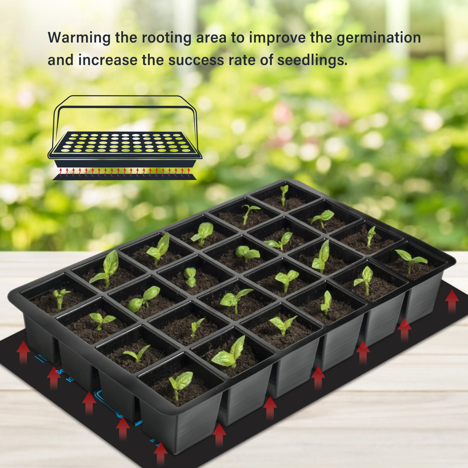 苗用防水種子マット,20.75x10cm,EU/us/uk/ - Seedling Heat Mat のレビューと価格