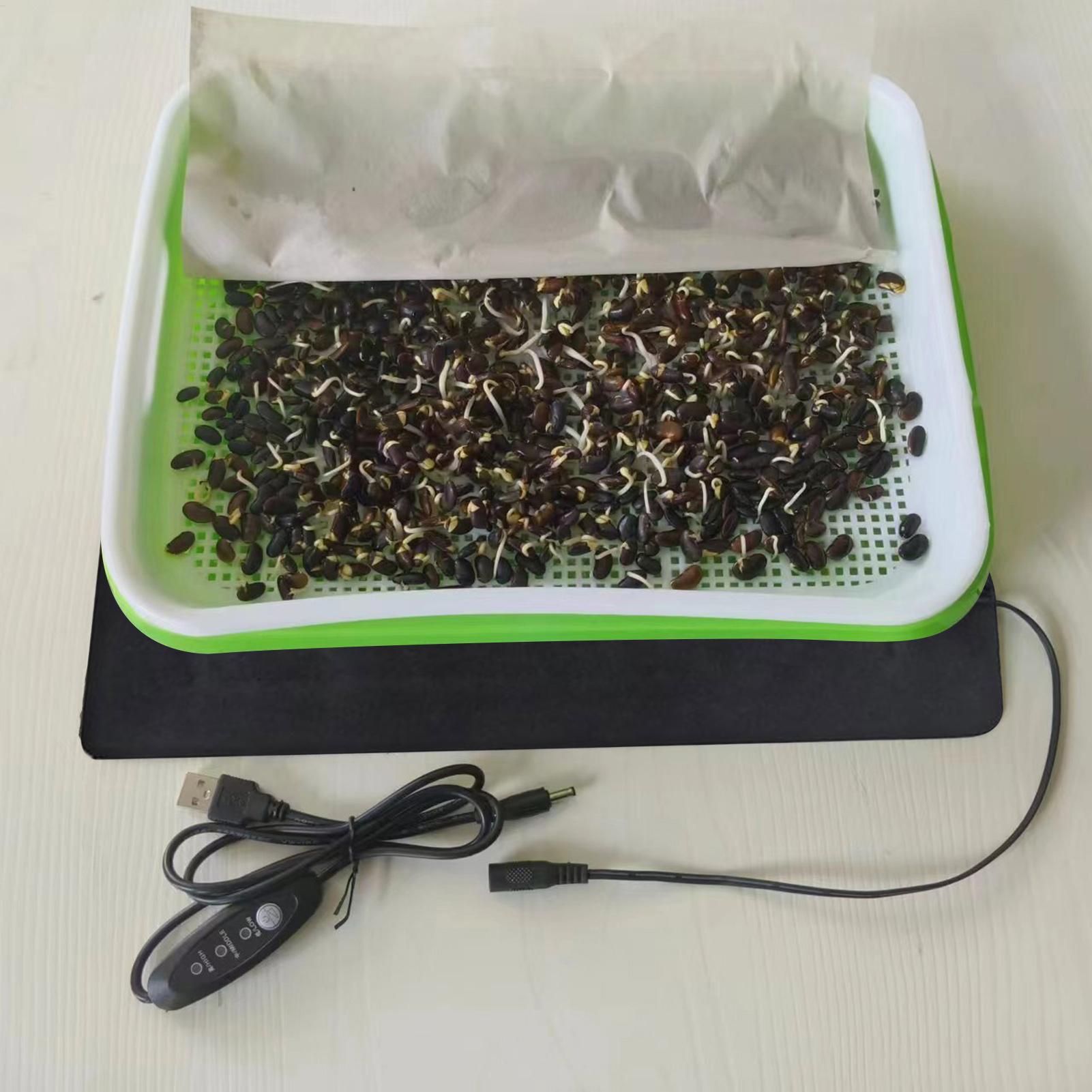 苗用ヒートマット 5V 2A 8.5W 植物種子発芽促進保温 - Seedling Heat Mat のレビューと価格